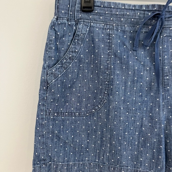 Talbots Polka Dot Chambray Shorts - Picture 2 of 5